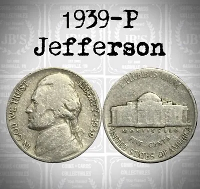 1939 P Jefferson Nickel Average Circulated VG-Fine *JB's Coins* • $1.85