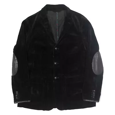 POLO RALPH LAUREN Corduroy Mens Blazer Jacket Black M • £50.99