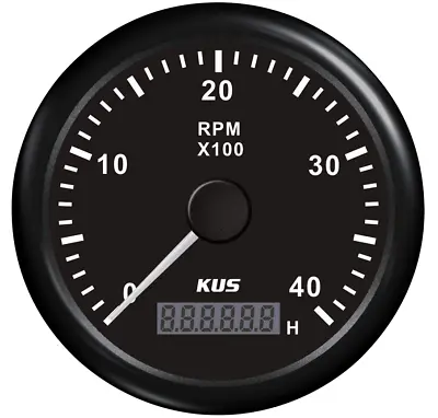 Pactrade Marine Kus Boat Tachometer Speed Gauge REV Hour 0-4000RPM Backlight 12V • $59.99