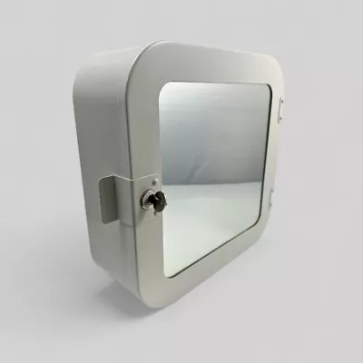 IKEA Heavy Duty Metal Wall Medicine / FIRST AID Cabinet White Gunnern Mirror • £55.46