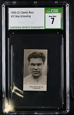 1930 Swedish Cloetta Ross #22 Max Schmeling Heaveyweight Boxer Csg 7  • $249