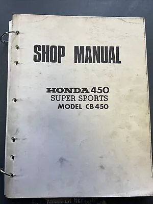 Honda 1965-1968 CB450 Motorcycle Super Sport Service Manual • $105