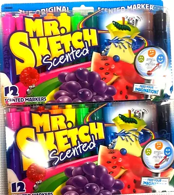 Mr. Sketch Watercolor Scented Markers Chisel Tip Assorted Colors 12 Set. • $12.99