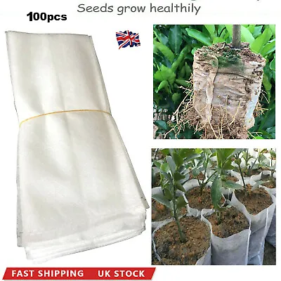 £5.97 • Buy 200pcs Biodegradable Non-woven Nursery Bags Plant Grow Bags Seedling Seed Pots