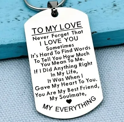 To My Love Keyring. GirlfriendBoyfriendHusbandWife Valentines. FREE GIFT BAG! • £3.99