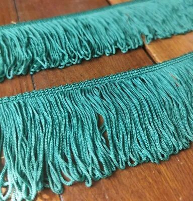 FREEPOST 65mm TEAL Upholstery Looped Fringe. Per Metre Decorative Lampshade Trim • £3.79