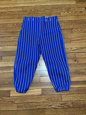 VTG 60s 70s Russell Athletic USA Blue White Pinstripe Baseball Pants Medium • $32.98