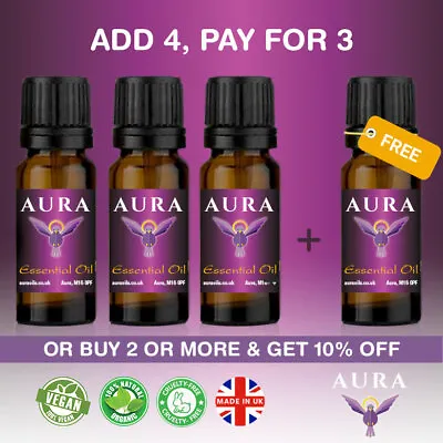 Essential Oils 10ML Aromatherapy Pure Essential Oil Fragrances Diffuser Burner • £3.16