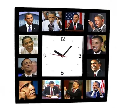 Barack Obama Clock With 12 Pictures • $32.99