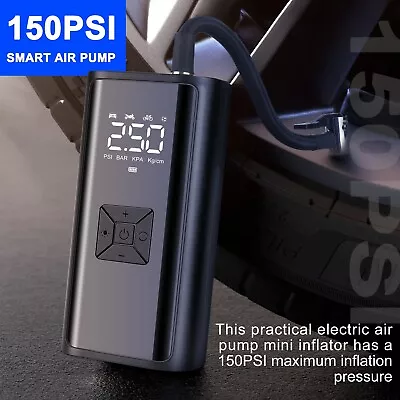 150 PSI Air Compressor Tire Inflator Fits Car Moto Bike Tires Air Pump Portable • $29.99