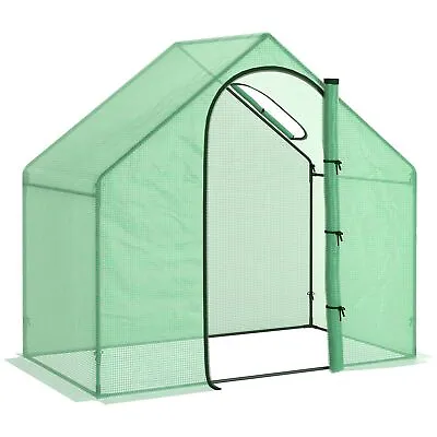 £39.99 • Buy Outsunny Walk-In Portable Greenhouse Mini Grown House Steel Frame Window Green