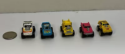 Lot Of 5-Galoob Road Champs Mini Monster Wheels-Dump Truck-Hot Rods Gold Tornado • $12