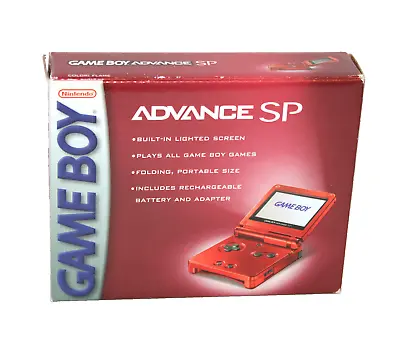 Nintendo GameBoy Advance SP Console Flame Red AGS-001 Complete In Box CIB MINTY! • $299.95