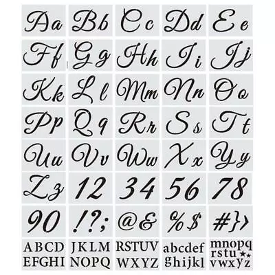 40pcs Alphabet Letter Stencil Reusable Plastic Template For DIY Drawing Painting • $23.25