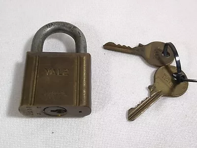 Vintage Yale & Towne Brass Padlock With Original Keys 25257 JC • $12