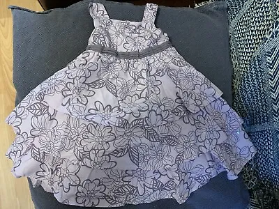 M&S Girls Lilac Layered Floral Party Dress - Size  12-18 Months - BNWOT  • £7.50