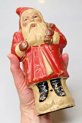 VTG Antique Cardboard Christmas Candy Container Santa St Nick Figurine Germany • $295