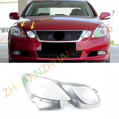 For Lexus GS 2006-2011 Right Side Headlight Clear Lens Cover Replace + Sealant • $108