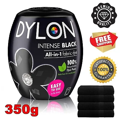 £6.97 • Buy 350G Intense Black Dylon Machine Dye Pod Powder Fabric Wash For Colour Clothes