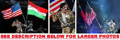 MICHAEL JACKSON HISTORY TOUR FLAGS (3) RARE 8x10 PHOTOS • $23.97