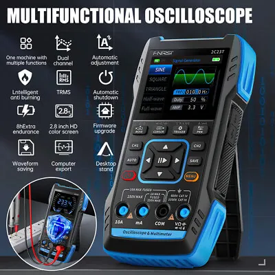 Multifunction Handheld Digital Oscilloscope Multimeter Signal Generator 2C23T • £73.99