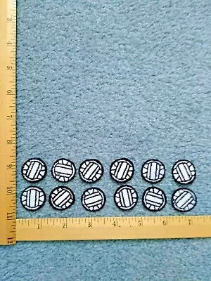 LOT OF 12 SMALL VOLLEYBALLS IRON ON PATCHES  Free Shipping • $3.99