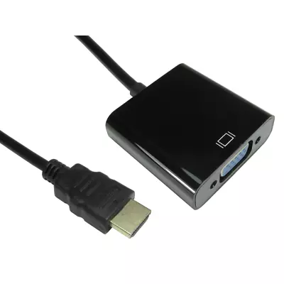 HDMI To VGA Adapter Converter HDMI Laptop PC XBOX Projector To VGA TV Monitor • £5.99