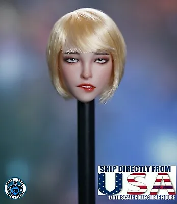 SUPERDUCK 1/6 SDDX05B Female Head Sculpt Movable Eye For 12  JIAOU PHICEN Figure • $52.65