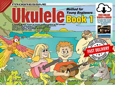 Progressive Ukulele Method For Young Beginners Book 1 Children’s Book With Ola • $19.90