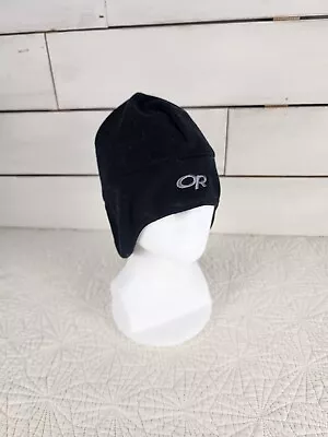 Outdoor Research Unisex Black Fleece Beanie Winter Hat Ear Flaps • $24.99