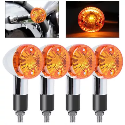 4X Rear Turn Signals Amber Lights For Kawasaki Vulcan VN 800 900 1500 1600 1700 • $24.98