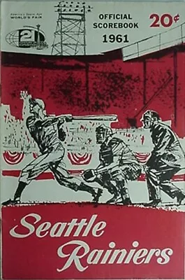 1961 Seattle Rainiers Program (red Sox Aaa Pacific Coast League) World's Fair • $38