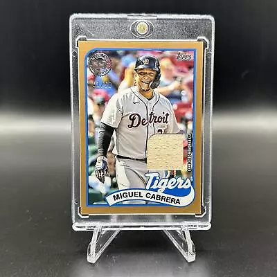 2024 Topps Series 1 Miguel Cabrera #89BR-MC 1989 Topps Baseball Relic Gold #/50 • $35