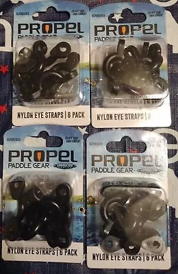 Shoreline Marine Propel Paddle Gear Kayak Nylon Eye Straps 6-Pack W/Hardware X4 • $14.99