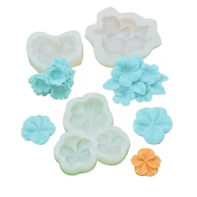 Flower Shaped Candy Molds Silicone Moulds Cake Decorating Tools Fondant Mold • £4.02