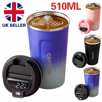 Insulated Coffee Mug Stainless Steel Thermos Cup Travel Thermal Flask Vacuum • £6.59