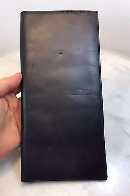 Vintage MERCEDES BENZ Black Leather Credit Card Holder ID Cash Travel Wallet  • $55