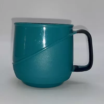 Vintage Aladdin Allure Temp-Rite Insulated Coffee Mug Cup 8 Oz Teal W/ Gray VGUC • $11.23