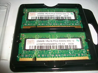 Hynix 512 MB RAM 1Rx16 PC2-5300S-555-12 2 X 256 - From Working Apple MacBook • $12