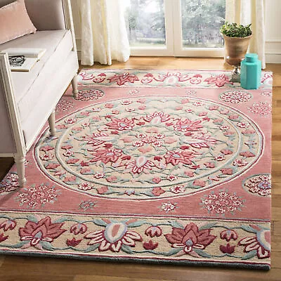 Safavieh Hand Tufted Bellagio Collection Red / Beige Area Rugs - BLG601Q • $115