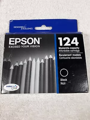 Epson 124 (T124120-S) Black Ink Cartridge DuraBrite Ultra Ink  • $4.41