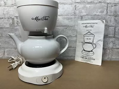 Mrs. Tea 6 Cup Automatic Hot Tea Maker  HTM1 By Mr. Coffee - Ceramic Pot White • $35.47