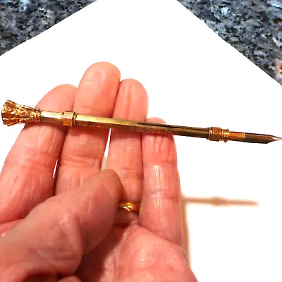 Antique Gold Filled Dipping Fountain Pen And Pencil Combination • $195