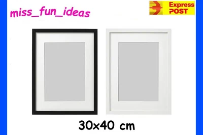 $28.50 • Buy IKEA RIBBA Black White Fiberboard Picture Photo Frame 30x40 Art Poster Print A4