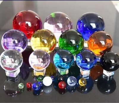 60-200MM Round Glass Crystal Ball Sphere Buyers Select The Size Magic Ball • $13.39