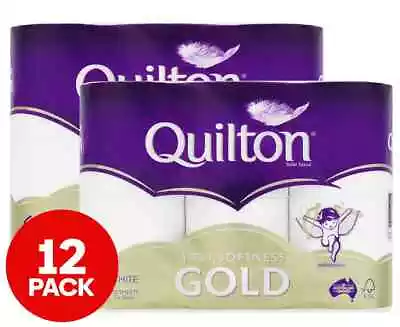 $14.98 • Buy 2 X 6pk Quilton Gold Toilet Paper Bath Tissue Rolls 4-Ply Soft Thick Absorbent
