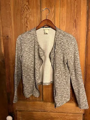 Matilda Jane Women's Jacket Heather Grey Moto Asymmetrical Zipper Size Large • $4.99