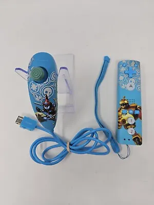 Nintendo Wii Skylanders Mini Remote & Nunchuck  Light Blue Controllers Power A  • $24.95