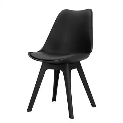 Artiss Dining Chairs Set Of 4 Black Leather Luna • $188.03