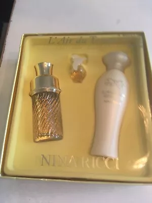 NEW Vintage L’Air Du Temps Nina Ricci Perfume Set $85 Retail Parfum Lotion • $24.50